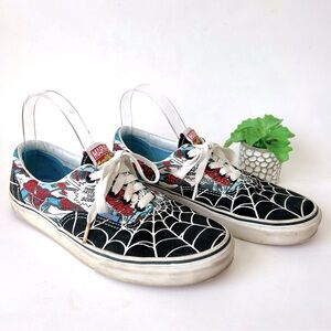 Vans Black and White Spider Web Sneakers